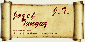 Jožef Tunguz vizit kartica